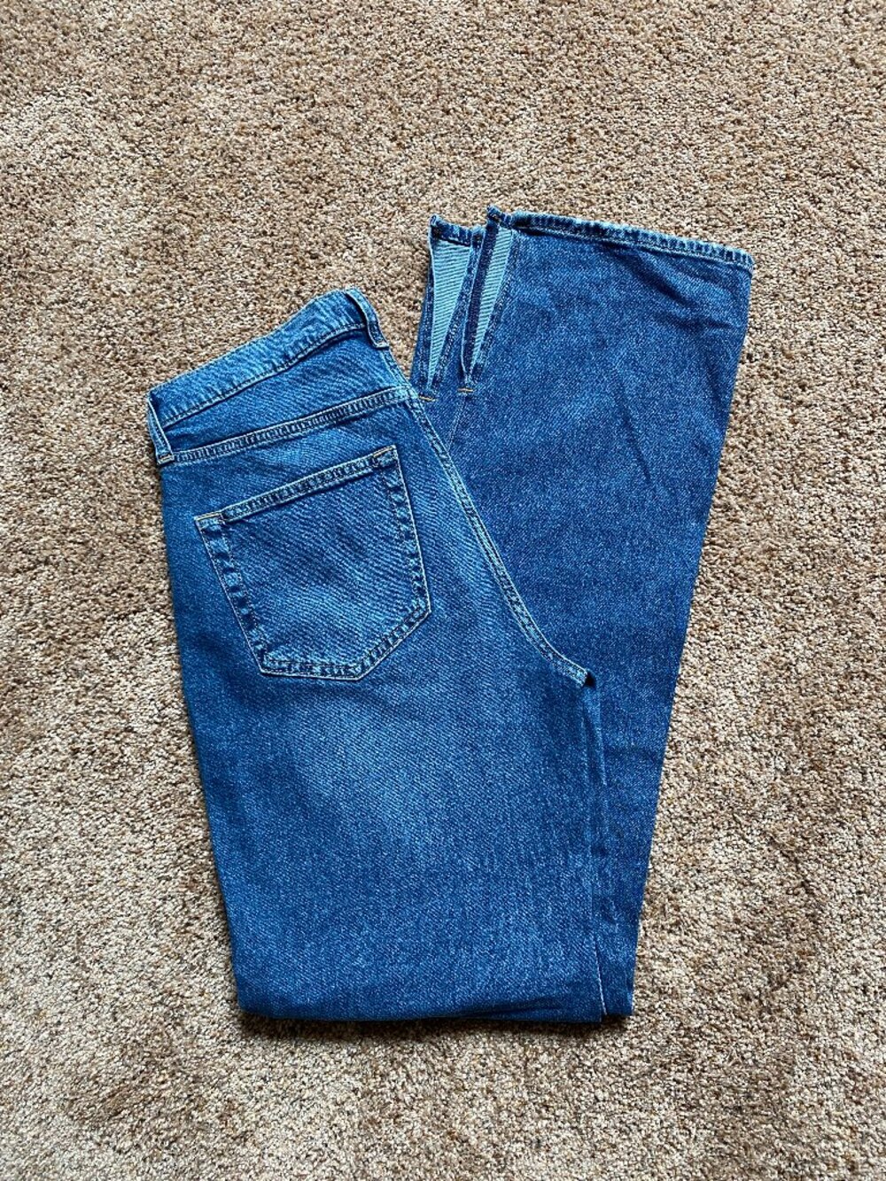 GAP Loose Fit High Rise/Straight Leg/Split Hem Jeans - 28/6